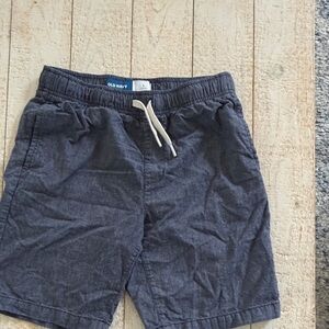 Old Navy Boys Blue - Gray Casual Shorts with white drawstring
